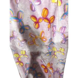 Rachel Roy Pink Balloon Dog PLUSH Throw Blanket Oversized 60x70"